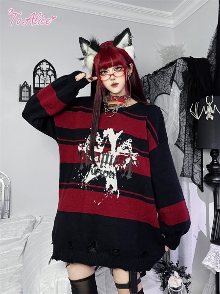 人気完売商品✨ロージーモンスター ノルディック柄 アルパカ混 ニット 黒 F BlackShamrock】F212ロックスターニットワンピース【50％OFF】 - To Alice