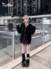 画像6: 【送料無料】F213 ダーククロスニットカーディガン《予約受付》 (6)