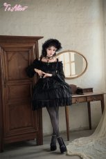 画像4: 【Black Shamrock】F227 black featherジャンパースカート (4)