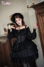 画像2: 【Black Shamrock】F227 black featherジャンパースカート (2)