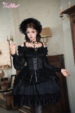 画像3: 【Black Shamrock】F227 black featherジャンパースカート (3)