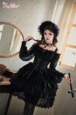 画像5: 【Black Shamrock】F227 black featherジャンパースカート (5)