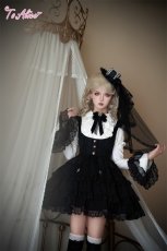 画像4: 【Black Shamrock】F235 ヨークフリル変型襟 ブラウス (4)