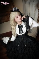 画像2: 【Black Shamrock】F235 ヨークフリル変型襟 ブラウス (2)