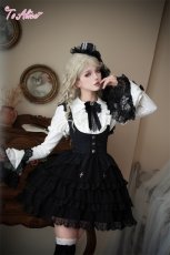 画像3: 【Black Shamrock】F235 ヨークフリル変型襟 ブラウス (3)