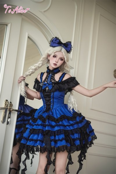 BlackShamrock】F241 Dark Blue Princess dress - To Alice