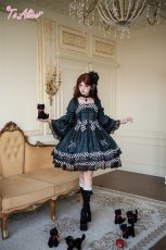 画像2: 【BlackShamrock】FS124 クロスチャームはしごレースチョーカー (2)