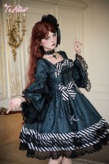 画像4: 【BlackShamrock】FS124 クロスチャームはしごレースチョーカー (4)