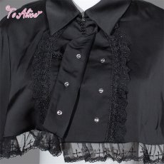 画像2: 【BlackShamrock】F249 クロスデザインケープ  (2)