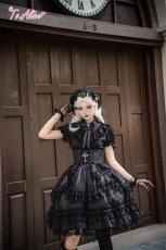 画像12: 【BlackShamrock】F252 ゴシックコルセット風ティアードスカート (12)