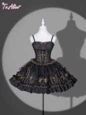 画像1: 【ToAlice】F261 gold embroideryジャンパースカート (1)