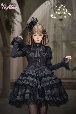 画像2: 【送料無料】F262 Black laceフリルワンピース《予約受付》 (2)