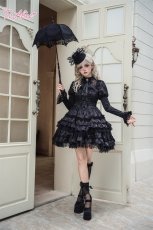 画像6: 【送料無料】F262 Black laceフリルワンピース《予約受付》 (6)