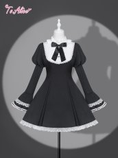 画像1: 【送料無料】F263 クラシッククロススタンド襟ワンピース《予約受付》 (1)