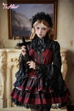 画像2: 【Black Shamrock】F265 ゴシック姫袖スタンドカラーブラウス (2)