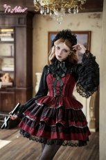 画像3: 【Black Shamrock】F265 ゴシック姫袖スタンドカラーブラウス (3)