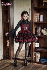 画像5: 【Black Shamrock】F265 ゴシック姫袖スタンドカラーブラウス (5)