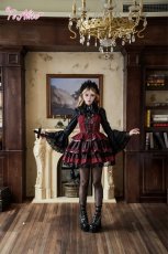 画像7: 【Black Shamrock】F265 ゴシック姫袖スタンドカラーブラウス (7)