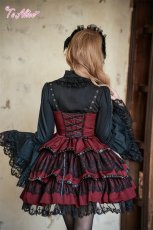 画像8: 【Black Shamrock】F265 ゴシック姫袖スタンドカラーブラウス (8)