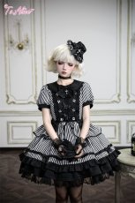 画像4: 【BlackShamrock】F266 ストライプ×リボンワンピース (4)