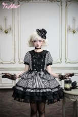 画像5: 【BlackShamrock】F266 ストライプ×リボンワンピース (5)