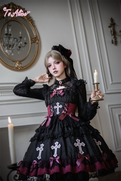 BlackShamrock】F282 GothicCrossジャンパースカート - To Alice