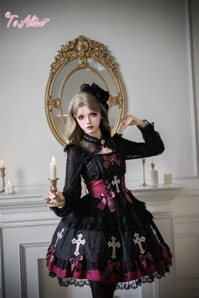 BlackShamrock】F281 GothicCross胸開きレーストップス - To Alice