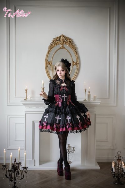 BlackShamrock】F281 GothicCross胸開きレーストップス - To Alice