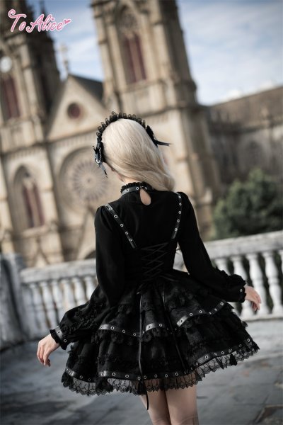 BlackShamrock】FS146レザーリボンヘッドドレス - To Alice