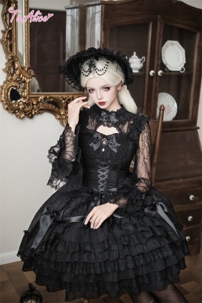 BlackShamrock】FS147 Black Nocturneハーフボンネット - To Alice