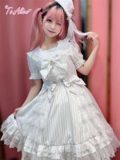 画像16: 【BlackShamrock】F289 ピンストライプゴシックセーラーワンピース (16)