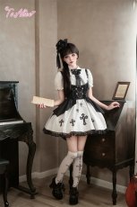 画像8: 【送料無料】F298 ピンストライプクロスサス付きスカート《予約受付》 (8)