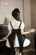 画像11: 【送料無料】F298 ピンストライプクロスサス付きスカート《予約受付》 (11)