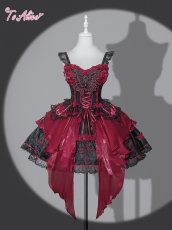 画像1: 【BlackShamrock】F316 Crimson Butterfly Dress (1)