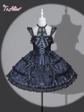 画像1: 【送料無料】F317 CHAIN×DOLL Midnight Blue Rose Dress《予約受付》 (1)
