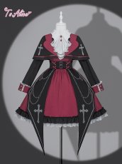 画像2: 【送料無料】FS190 Heart Vampire ロングラップコルセット《予約受付》 (2)