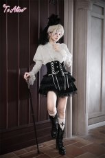 画像9: 【送料無料】F348コルセット風レースアップスカパン《予約受付》 (9)