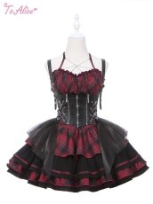 画像9: 【ToAlice】F37パンクロックティアードジャンパースカート (9)
