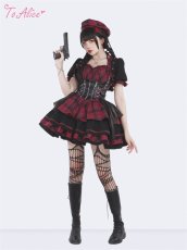 画像48: 【ToAlice】F37パンクロックティアードジャンパースカート (48)