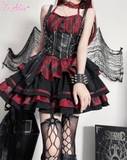 画像38: 【ToAlice】F37パンクロックティアードジャンパースカート (38)
