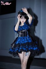 画像27: 【ToAlice】F37パンクロックティアードジャンパースカート (27)