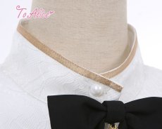 画像2: 【ToAlice】F42総レースクロスリボンブラウス【30％OFF】 (2)
