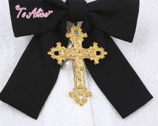 画像4: 【ToAlice】F42総レースクロスリボンブラウス【30％OFF】 (4)