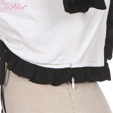 画像2: 【ToAlice】F48フロントドロストチョーカー付きショートトップス【30％OFF】 (2)