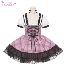 画像4: 【ToAlice】F48フロントドロストチョーカー付きショートトップス【30％OFF】 (4)