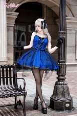 画像2: 【ToAlice】F59 BlueButterflyジャンパースカート (2)