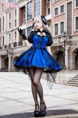 画像4: 【ToAlice】F59 BlueButterflyジャンパースカート (4)