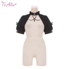 画像1: 【ToAlice】F60ジャカードバタフライモチーフボレロ (1)