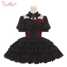 画像1: 【Last one】【ToAlice】F61レッドローズドレス (1)