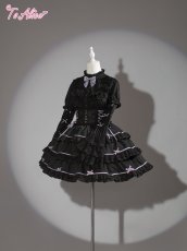 画像2: 【ToAlice】F70リボンデコレーションティアードスカート (2)